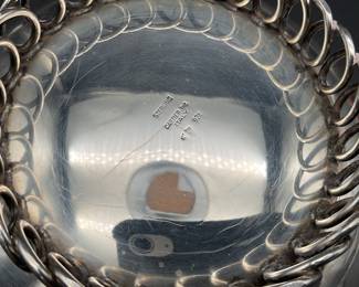 Cartier Sterling Silver Footed Bowl with Applied Floral Handles