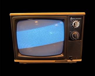 Vintage MGA Mitsubishi Portable Color TelevisionTurns On