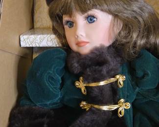 Franklin Heirloom Doll 18 Catherine Rose NEW