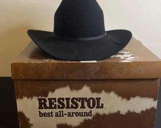 Resistol Clint Black Signature 7 3 8 Long Oval Cowboy Hat