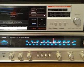 Fisher Stereo Cassette Deck And Fisher 2 Channel am fm Stereo Receiver