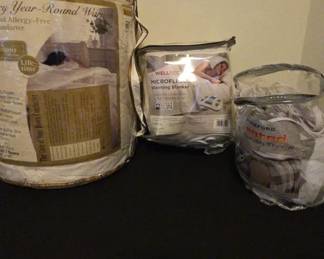 Supervised Allergy Free Down Comforter, Microfleece Warming Blanket And Heated Throw