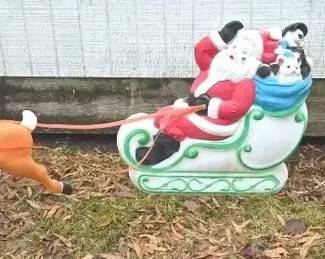 Classic Set Of Vintage Blow Mold Christmas Decor