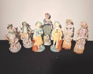 Collection Of Vintage 7 Porcelain Or Ceramic Figurines