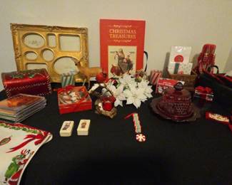 Vintage Ruby Red Amberina Glass, Vintage Christmas Treasures And More