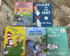 Group of Five (5) Vintage Children's Dr. Seuss Books (Medium Size Hardback)