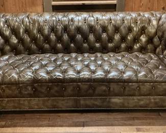 Chesterfield Style Leather Sofa