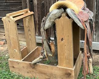 Western Saddle And Stand