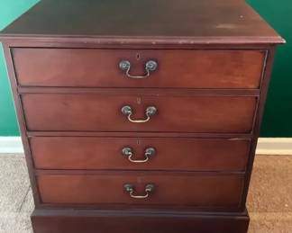 Victorian mahogany file cabinet
