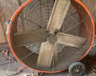 Orange Industrial Barn Fan