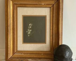 Portrait And Sculpture Of A Man