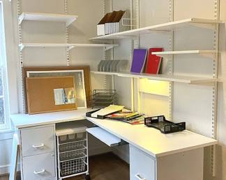 White Desk Office Set Up