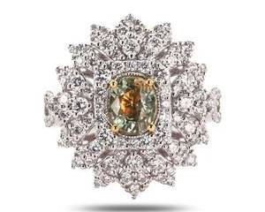 1.36ct Alexandrite and 1.20ctw Diamond Platinum Ring (GIA CERTIFIED)