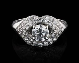 0.95ct SI3 CLARITY E COLOR Diamond Platinum Ring (1.49ctw Diamonds) EGL USA CERTIFIED