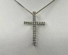 Sterling Silver Cross Pendant Necklace With Chain | Total Weight 2.4 grams
