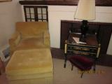 Vintage Corduroy Chair and ottoman