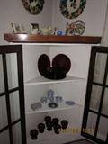 Ruby red plates, Ruby red sherberts, Wedgewood jewelry boxes