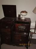 Antique Tube radio and record player