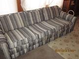 Black and white stripe vintage sofa