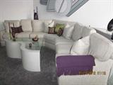 Sectional sofa, custom made coffee table