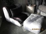 Chair and ottoman, matches king size bed frame in previous picture.