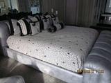 King size bed, contemporary bed frame.