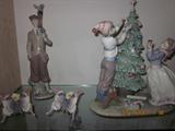 Lladro's, many large sizes and a few small.