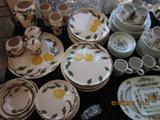Stangl Pottery, lemon pattern antique pottery.