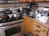 Lots of cook wear, kitchen utensils