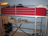 Metal Loft bed, with mattress