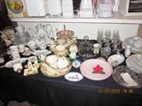 China and Glasswear, Fransican Rose pattern dishes odd assortment