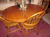 Oak kitchen table and chairs