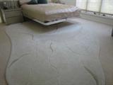 Sculpted area rug.