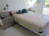 Contemporary Bedroom Set: Platform bed with headboard and nightstands, matching 3 piece dresser/chest unit.
