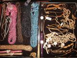 Costume Jewelry, 14 jewelry cases full . Bracelets, Necklaces, Earings