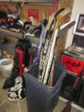 Hockey sticks, 1 aluminum, mostly lefty