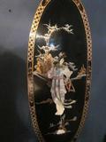 Set of 4 oriental inlaid wall hangings.