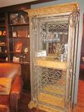 Contemporary bar cabinet, wine rack.