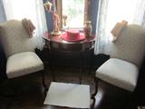 Matching chairs, side table