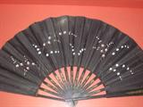 Framed Oriental Fan, Antique fan circa 1900