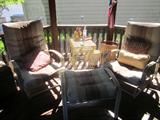 Patio chairs and tables
