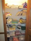 Towels, blankets, linens.