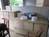 Dresser with mirror and chest of drawers