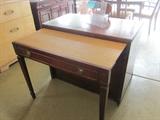 Expanding dining room table, Cabinet turns into a table.