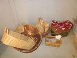 Baskets and picnic supplies