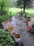 Planters, yard décor, yard statues, yard art