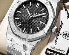 Poedagar Luxury Men Quartz Watch Business Stainless Steel Waterproof Luminous Date Square Watch With Box