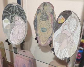 We found the third one. Studio pottery platters by Richard Mather Lincoln