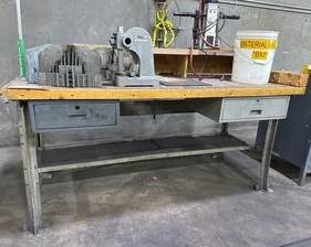 Durable Industrial Work Table with Storage and Tooling