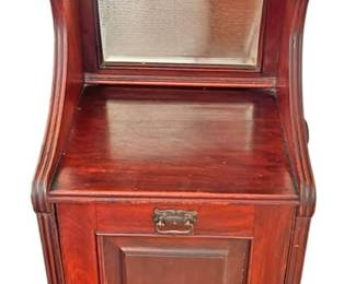 Antique Victorian Coal Scuttle Cabinet
